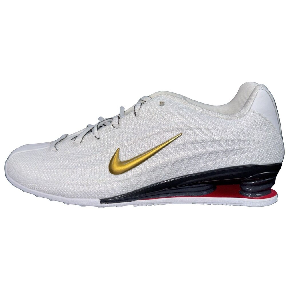 Nike SHOX Z Womens Size 7 Sneakers Shoes White Gold Casual HQ7540-100 New